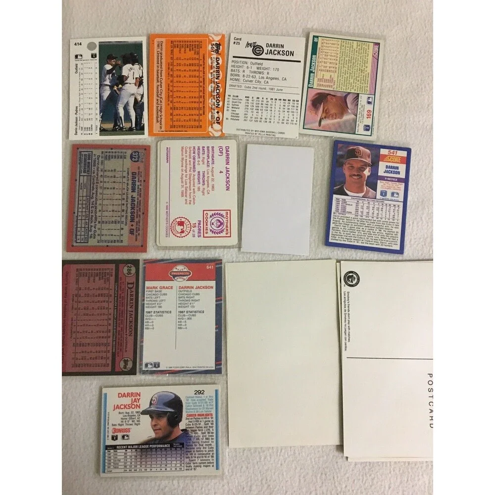 13 Cubs Darrin Jackson Autographed Baseball Card